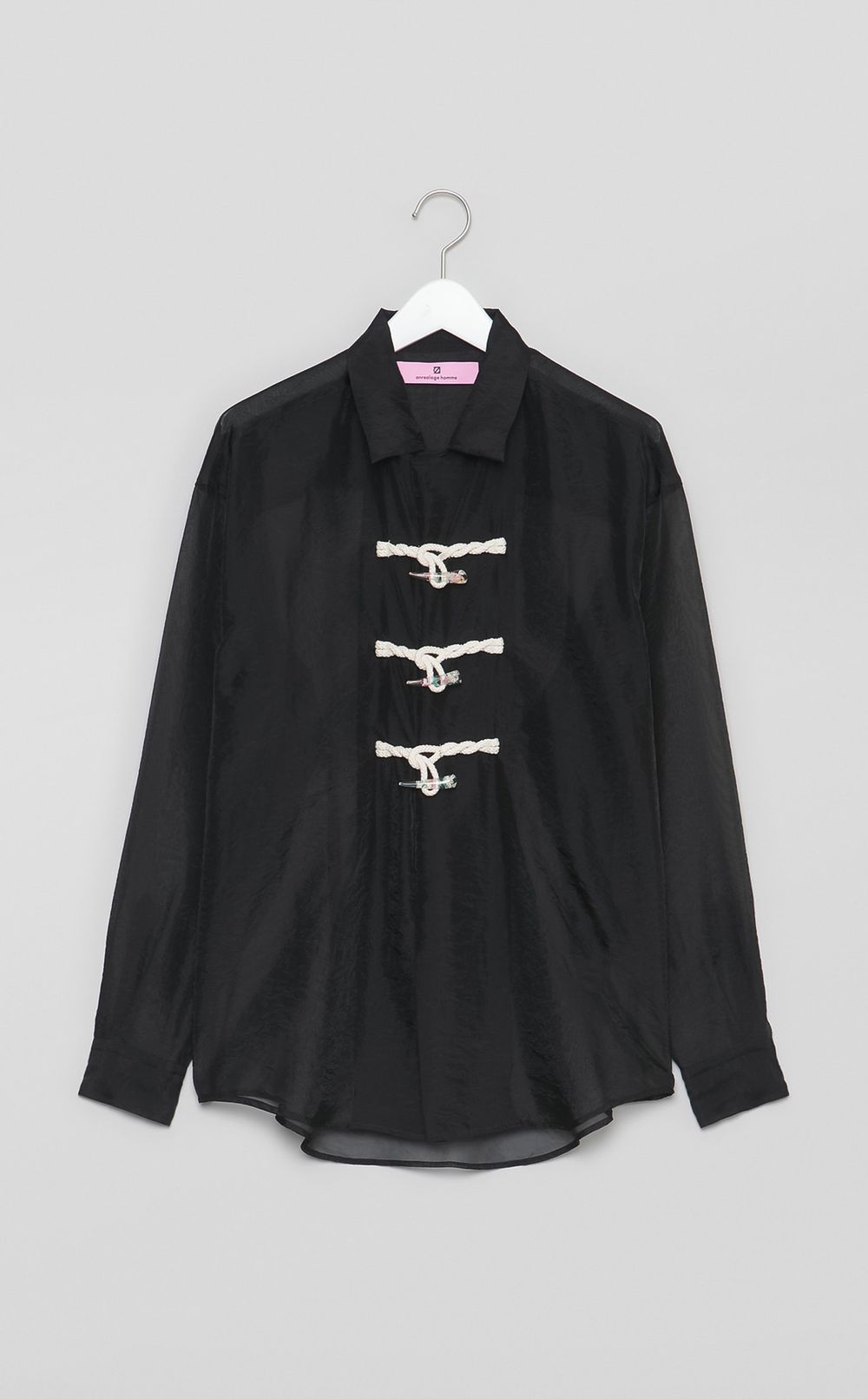 フラワートグルオーガンジーシャツ