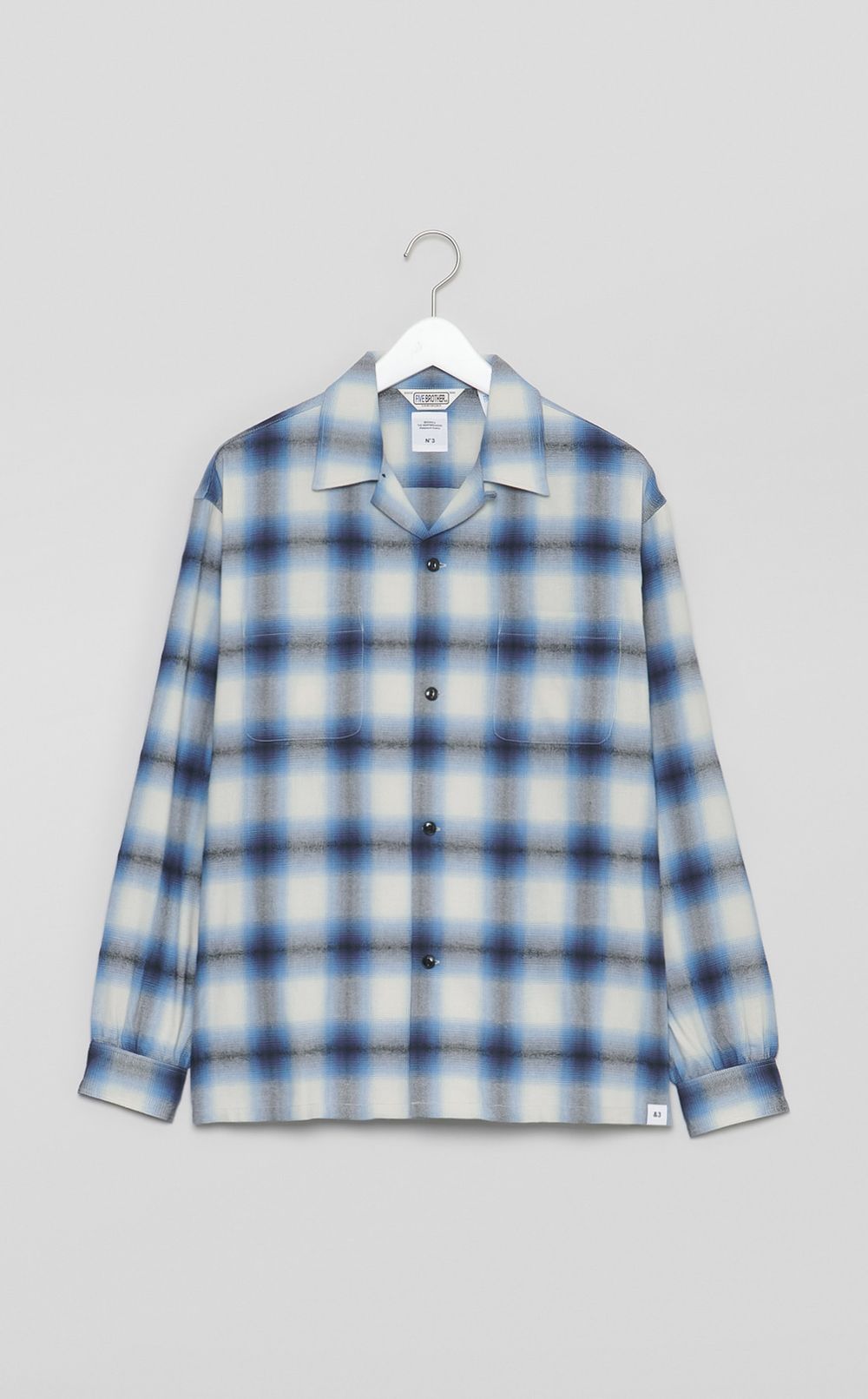 オンブレチェックロングスリーブシャツ