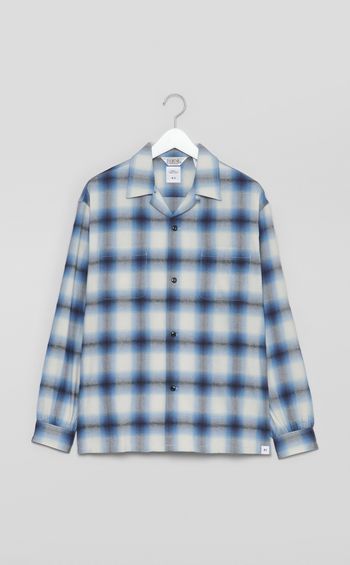 オンブレチェックロングスリーブシャツ