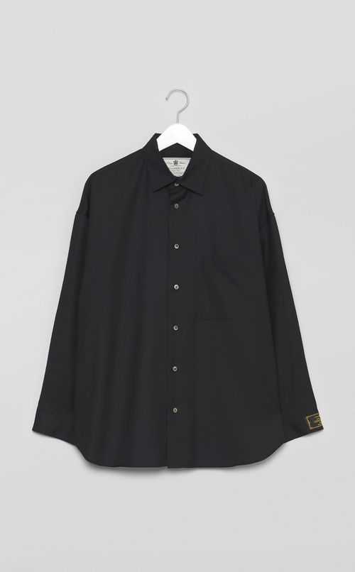 シャンブレーウールシャツ