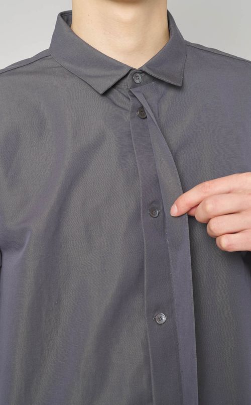 コットンリネンドレスシャツ