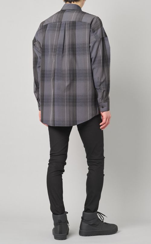 オンブレチェックオーバーサイズシャツ