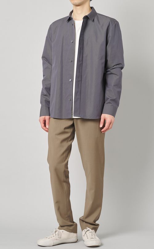 コットンリネンドレスシャツ