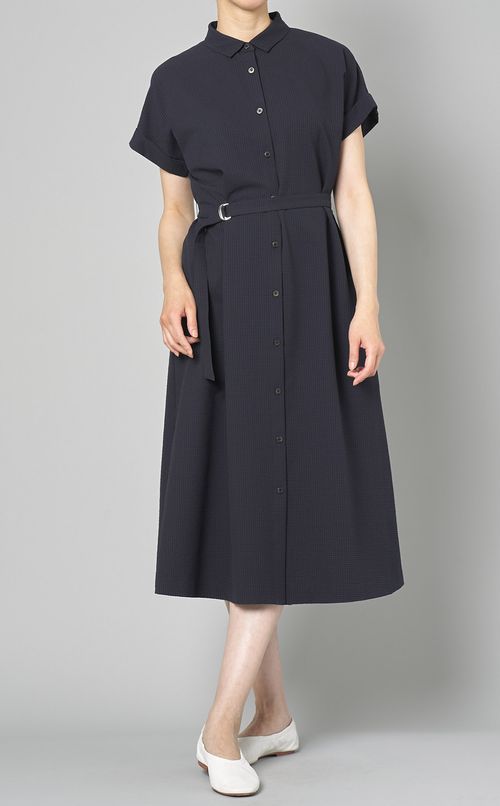 サッカーチェックシャツワンピース