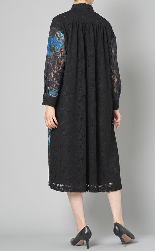 レースエンブロイダリープリントワンピース