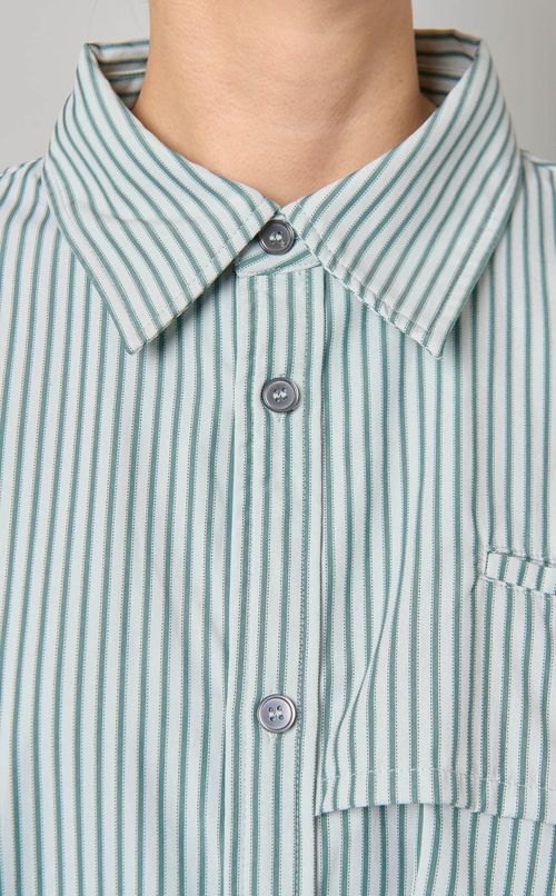 ドビーストライプワイドカフスシャツ