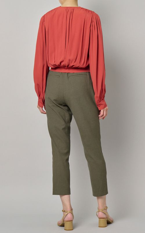 Vネックカーディガンブラウス