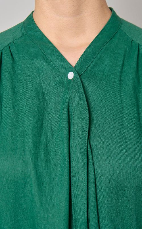 リネンティアードベルテッドワンピース