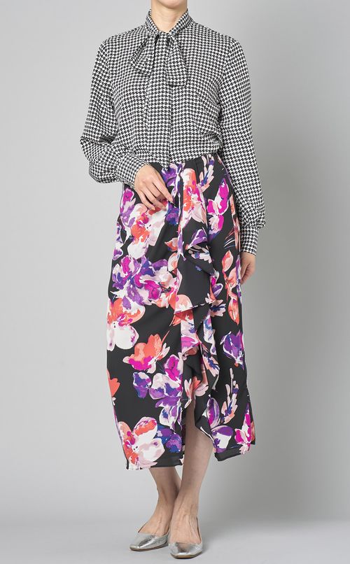 フラワープリントペンシルスカート