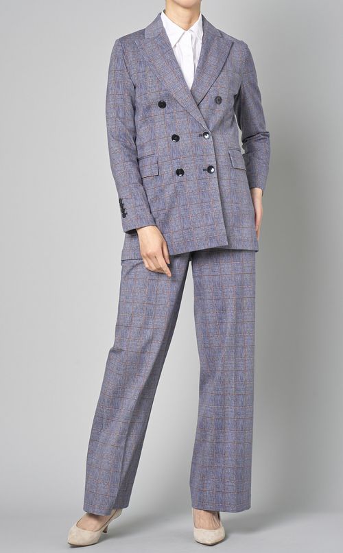 グレンチェックダブル4Bジャケット