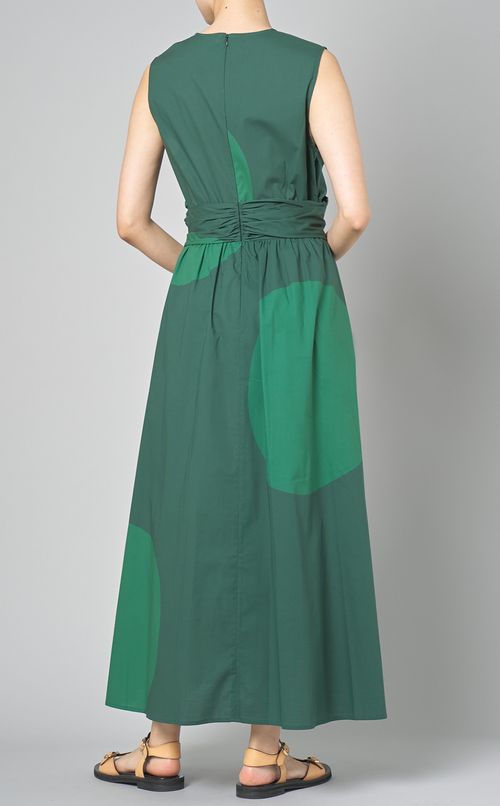 コットンストレッチビッグドッ卜ワンピース