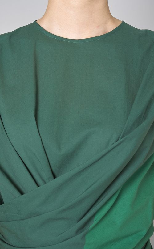 コットンストレッチビッグドッ卜ワンピース