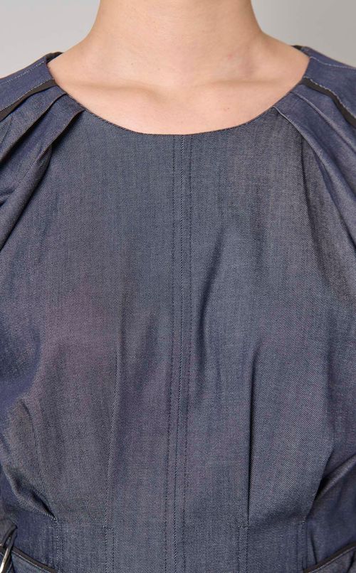 サイドベルトパイピングワンピース