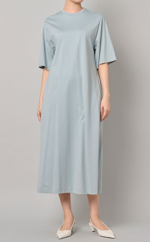 ハーフスリーブAラインワンピース