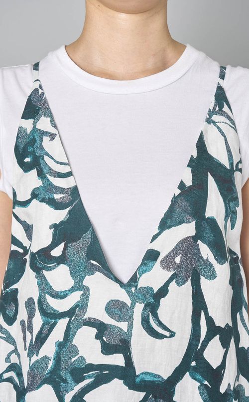 ボタニカルプリントキャミソールドレス