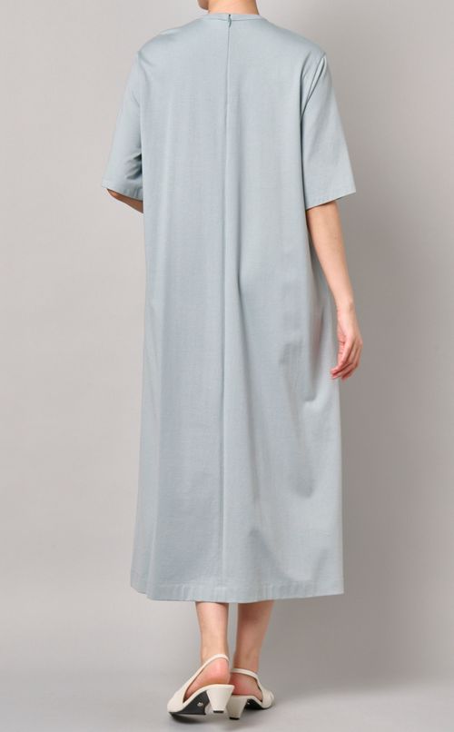 ハーフスリーブAラインワンピース