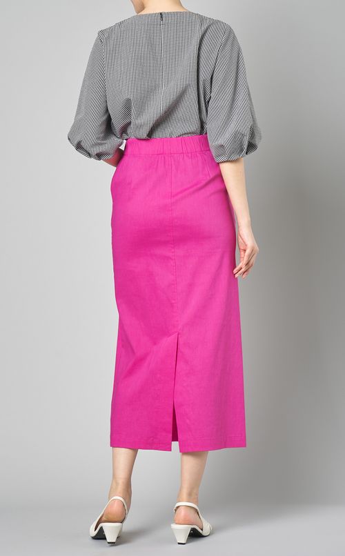 リネンミックスIラインスカート