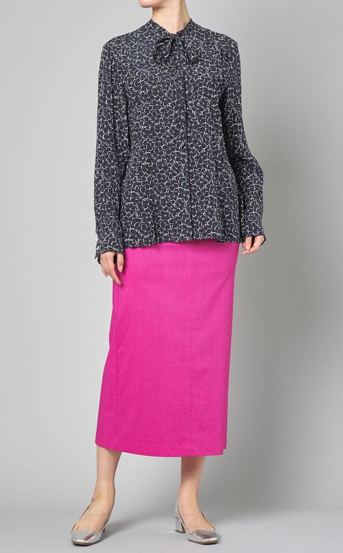 リネンミックスIラインスカート