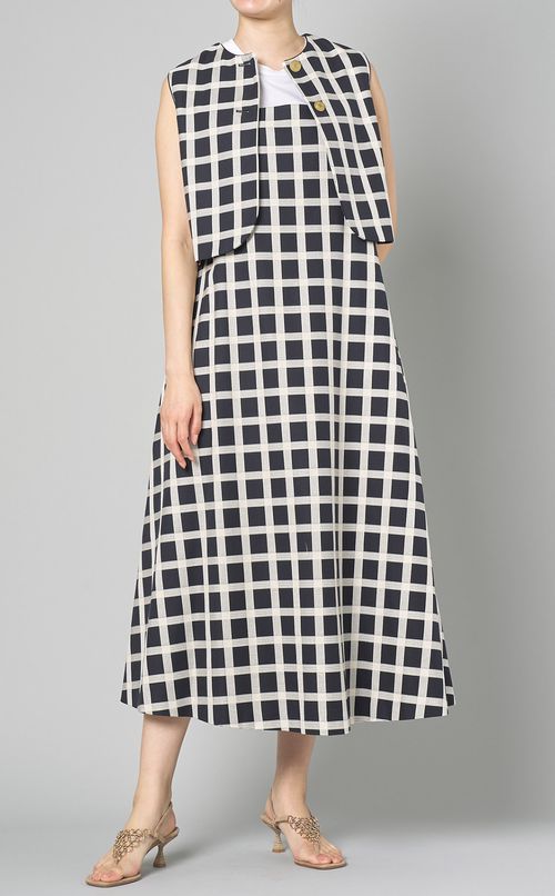 ドビーチェックフロンタブルジレ