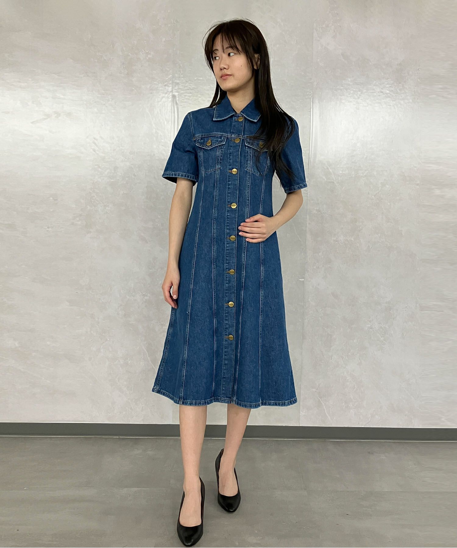 COACH｜ウォッシュドデニムシャツワンピース