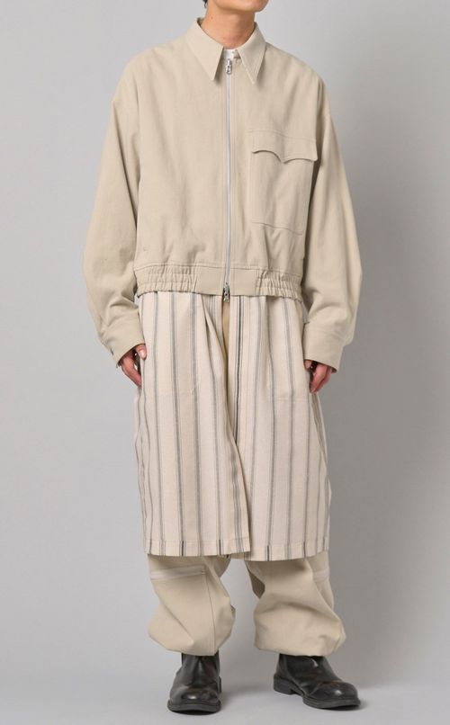 コットンサテンファスナーパンツ