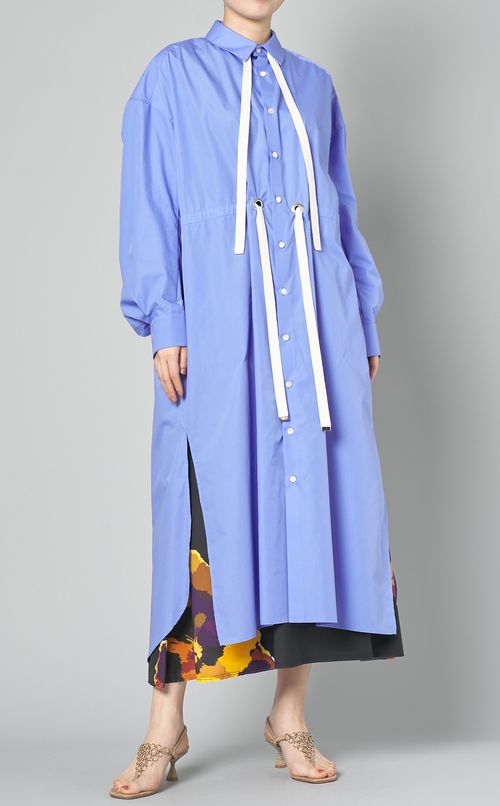 ドローストリングシャツコート