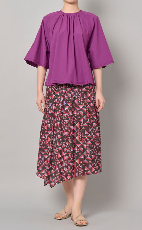 グラフィックプリントフレアスカート