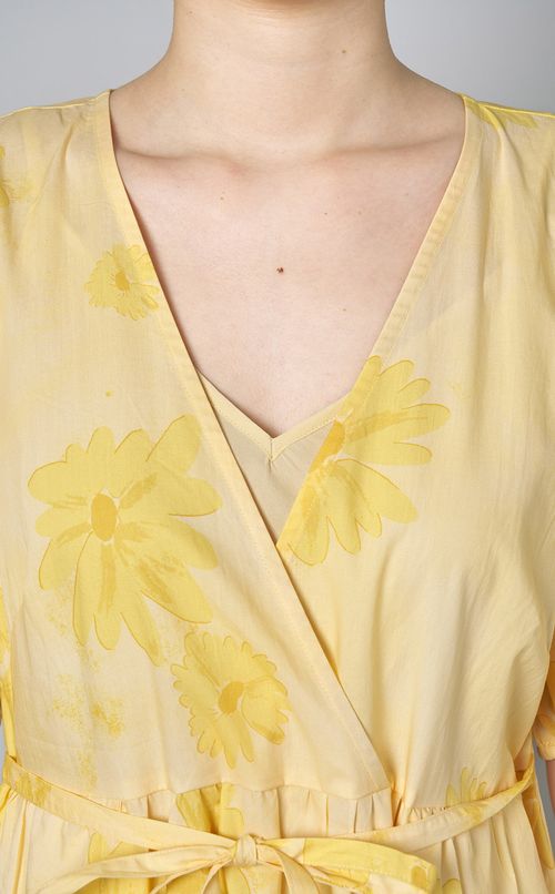 フローラルプリントロングワンピース