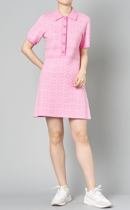 ロゴジャガードポロニットワンピース