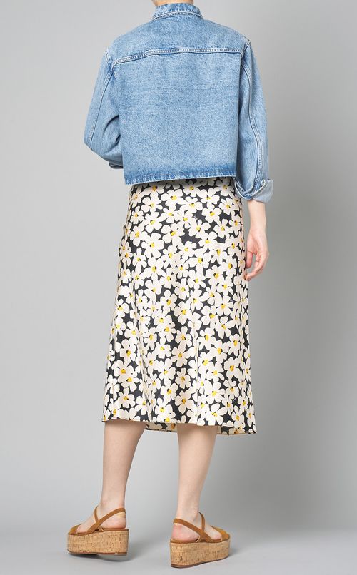 クロップデニムボタンダウンシャツ