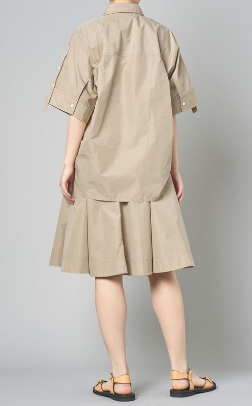 ドレープショートスリーブシャツワンピース