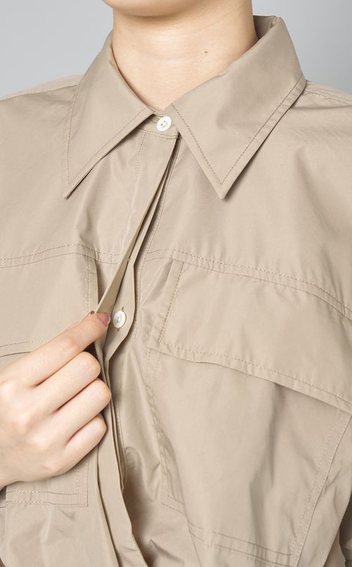 ドレープショートスリーブシャツワンピース