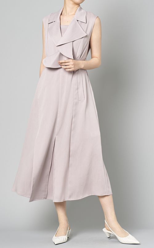 スリーブレステーラードワンピース