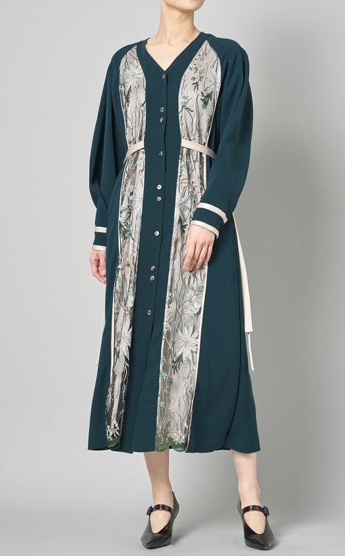 フラワーチュールオープンロングドレス