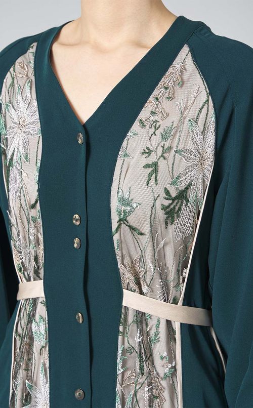 フラワーチュールオープンロングドレス