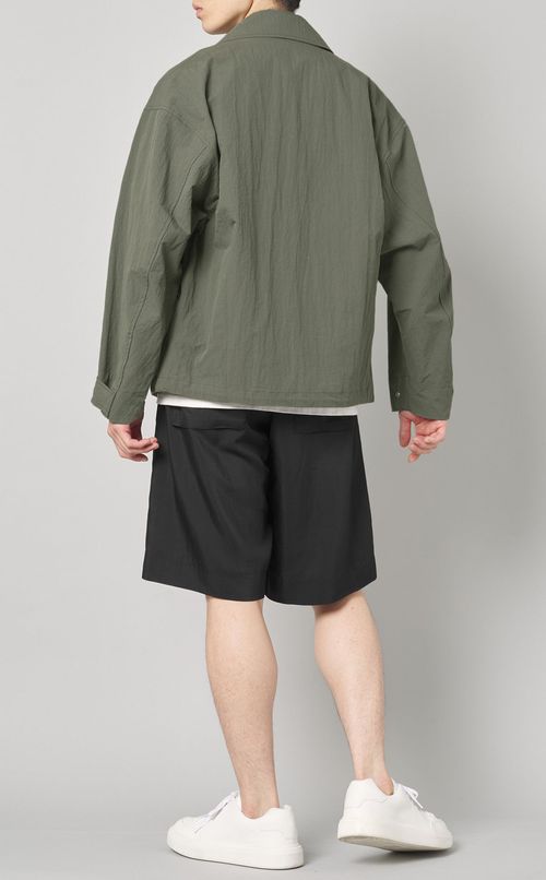 コットンナイロンショートブルゾン