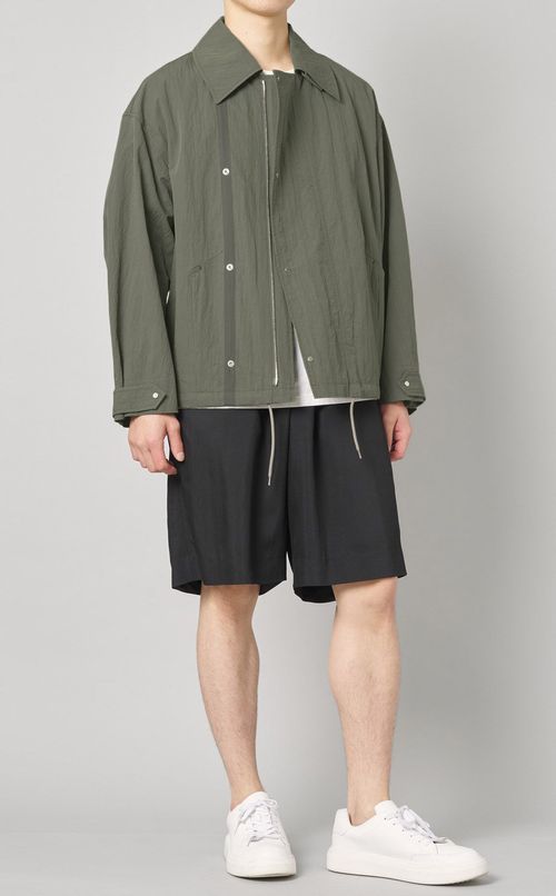 コットンナイロンショートブルゾン