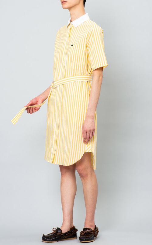 ストライプシャツワンピース