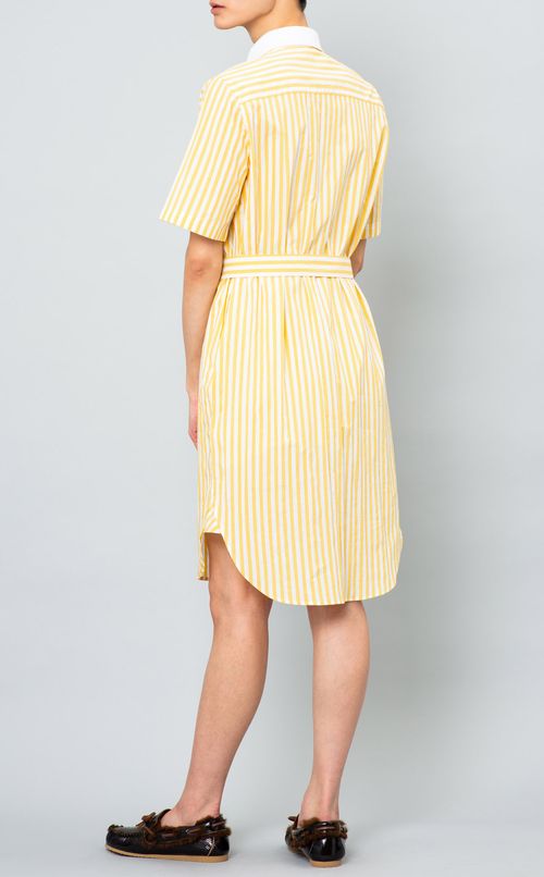 ストライプシャツワンピース