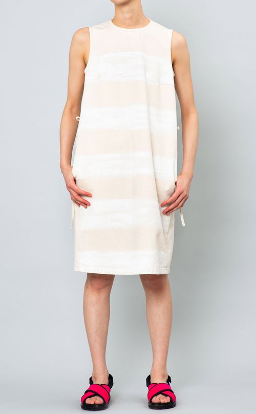 ビッグボーダープリントワンピース