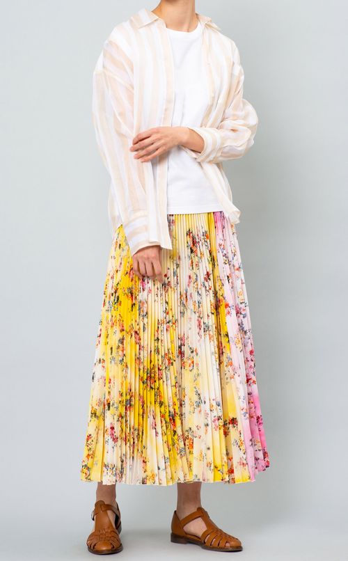 ストライプコットンブラウス