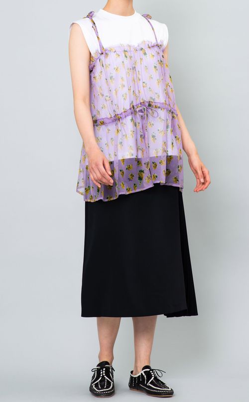 Tシャツ付ブドウ柄キャミソール