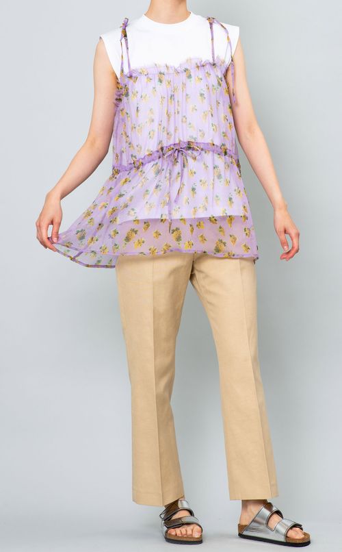 Tシャツ付ブドウ柄キャミソール