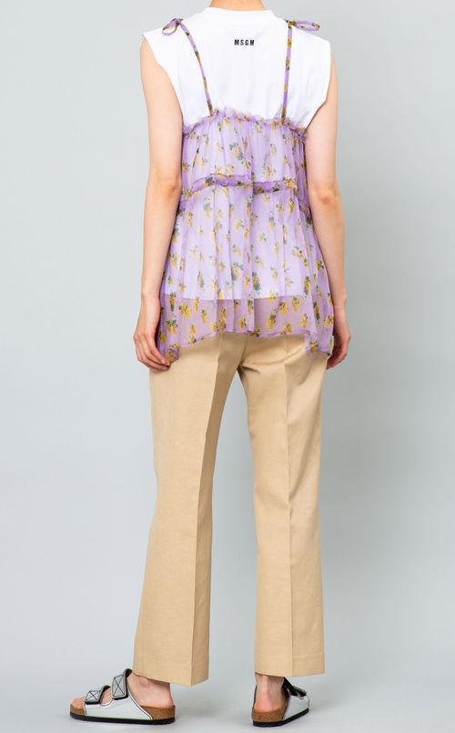 Tシャツ付ブドウ柄キャミソール