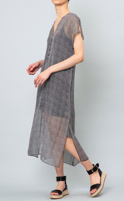 プリントシフォンワンピース