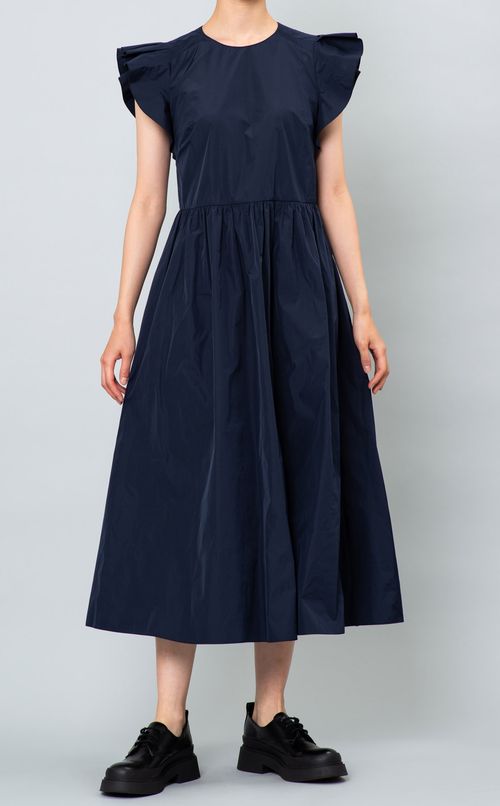 ラッフルスリーブロングワンピース