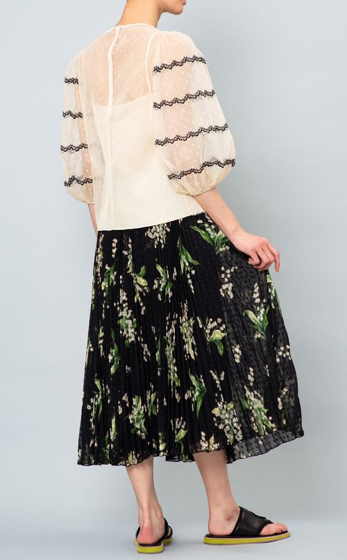 バイカラーショートスリーブブラウス