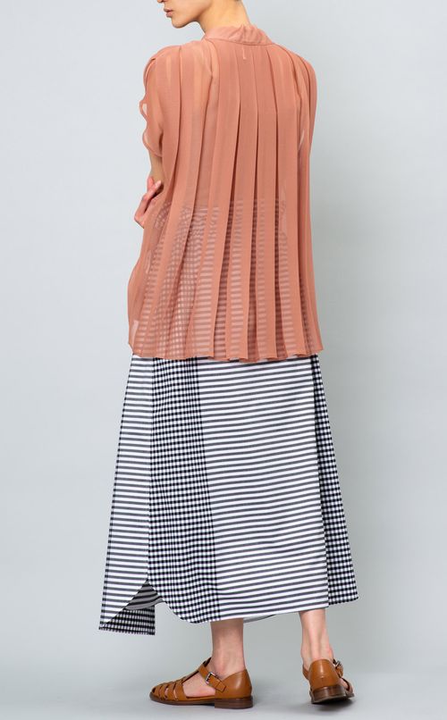 シフォンボウタイブラウス