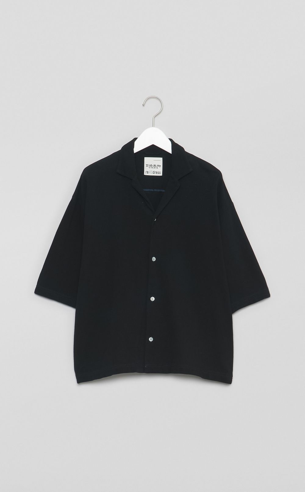【reADdress】オープンカラーハーフスリーブシャツ