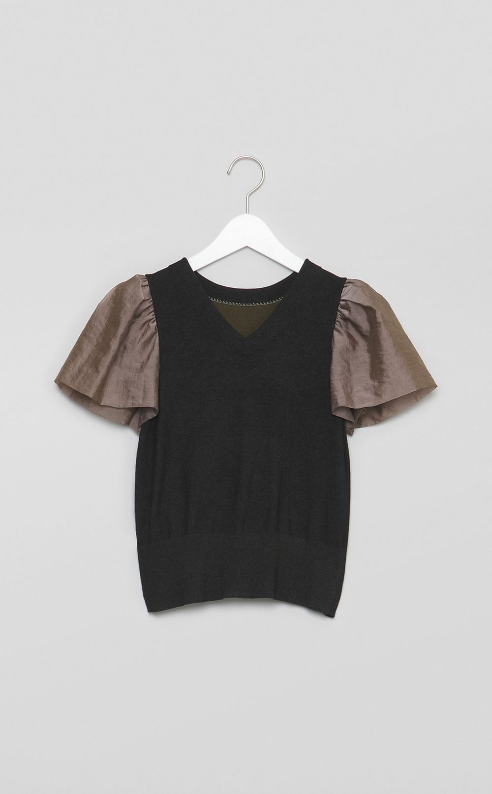 【reADdress】シアースリーブニットプルオーバー